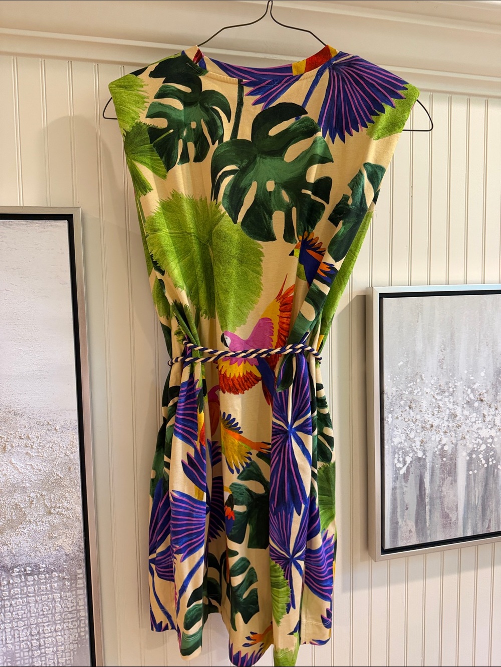FARM Rio tropical belted shirt dress. NWT (L) - Picture 4 of 5